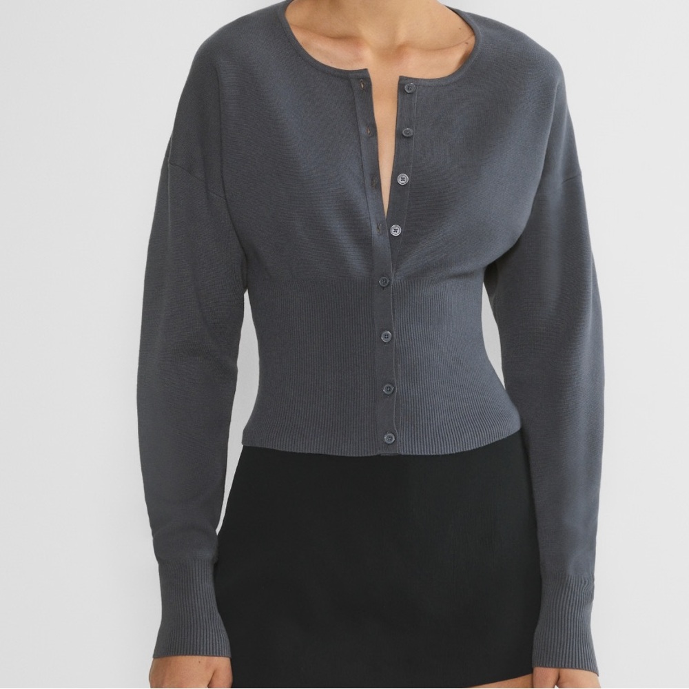 Aritzia Golightly Cardigan Dark Gray S